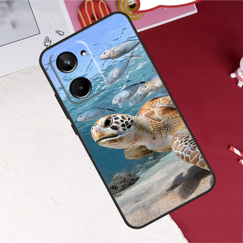 Leuke Cartoon Turtles Case Voor Realme 10 8 9 Pro Plus Gt Neo 5 2T 3T Master C11 c25 C30 C31 C35 C21Y C25Y Cover
