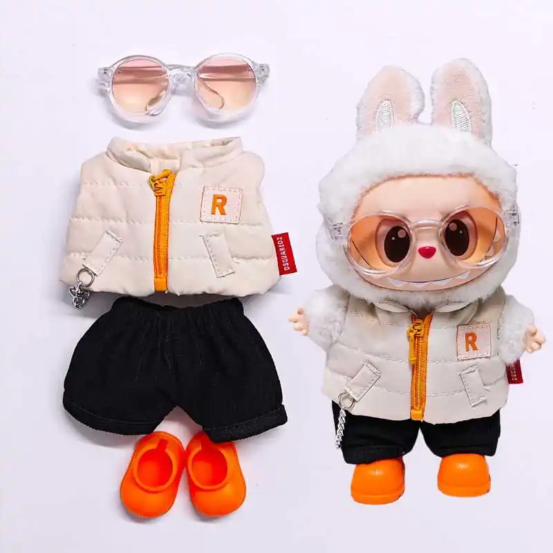 

Suitable For 17cm Labubu Winter Clothes Cotton Vest Set Labubu Winter Baby Clothes Doll Accessories Doll Clothes Holiday Gifts