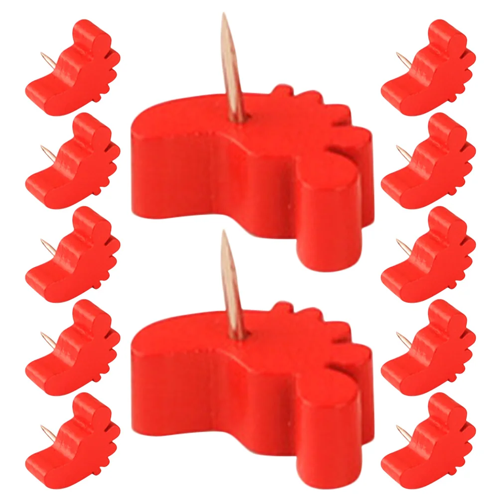 

30pcs Foot Shaped Thumbtacks Cute Office Decorations Classroom Essentials Materials Versatile Use Photo Walls