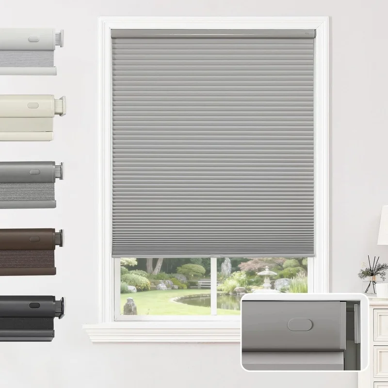 No Drilling No Tools Cordless Cellular Shades Protect Wall Thermal Insulate Manual Day Night Honeycomb Blinds For Inside Window