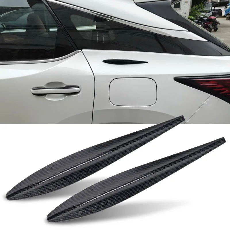 1 Pair Car Front Rear Bumper Protector Strip  Anti-Scratch Guard with Lip Spoiler Wind Splitter & Fender Flare Trim PVC