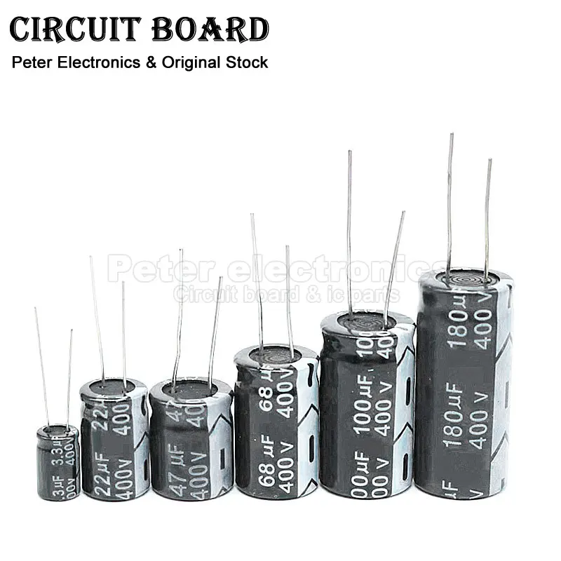 Imagem -06 - Capacitor Eletrolítico de Alumínio 400v Dip 1uf 2.2uf 3.3uf 4.7uf 6.8uf 8.2uf 10uf 15uf 22uf 33uf 47 68 82 100 120 150 uf 150 Pcs