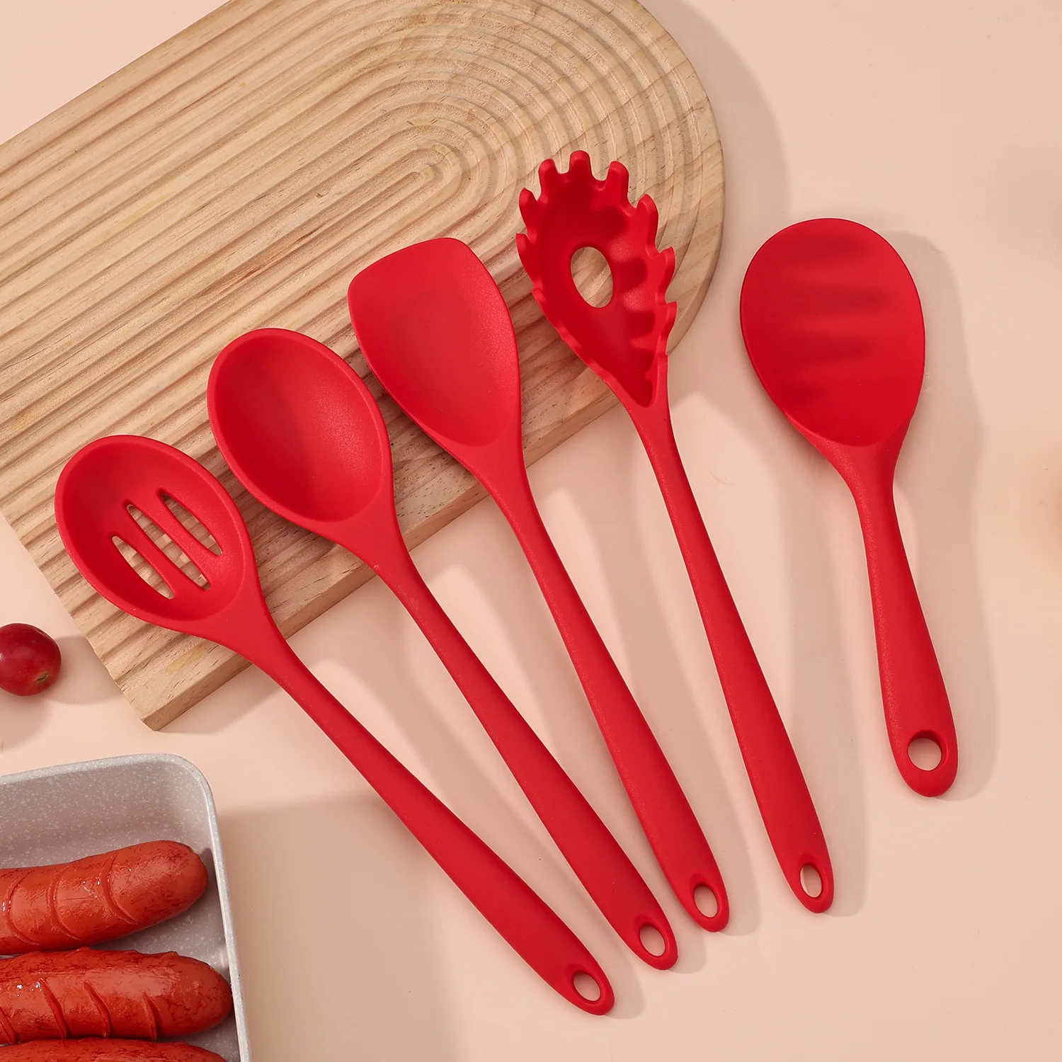 

Сковороды с антипригарным покрытием, силиконовая лопаточка, половник для супа, ложка с прорезями, кухонные принадлежности для кухни, кухонная утварь