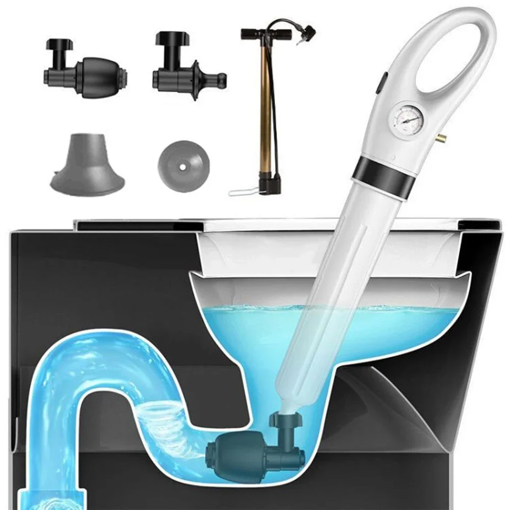 

Toilet Plunger Manual Drain Clog Remover Tool High Pressure Air Drain Cleaner for Toilet Floor Drain Sewer Pipe Kitchen Sink