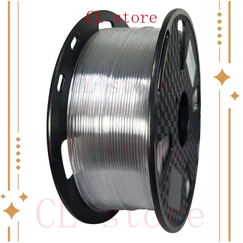 

PETG Pro Filament Прозрачная 1,75 мм 1 кг Нить для 3D-принтера Прозрачная PETG 2,2 фунта Материалы для 3D-печати Легко печатать