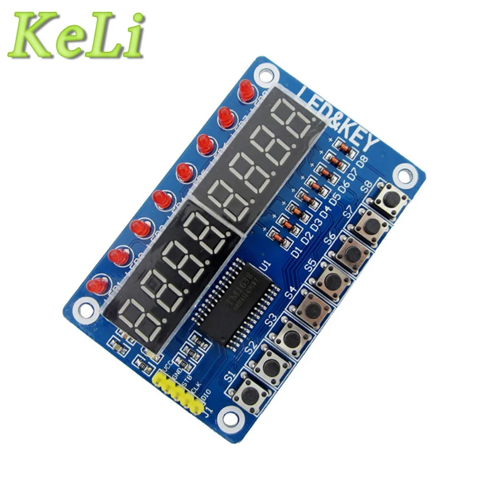 new 5pcs Key Display For AVR  New 8-Bit Digital LED Tube 8-Bit TM1638 Module