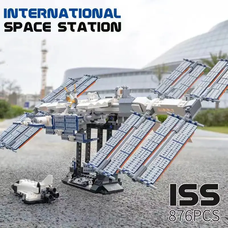 876pcs Ideas 21321 International Space Station Building Blocks Kit Bricks Classic Movie Model Kids Toys Boys Toy Children Gift