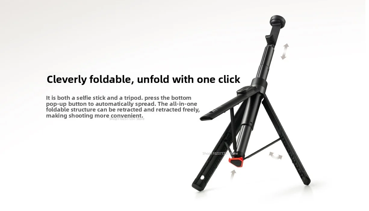 Original Xiaomi Zoom Boden-Selfie-Stick mit Bluetooth-Fernbedienung, Tragbares Multifunktionales Stativ – Detail 5