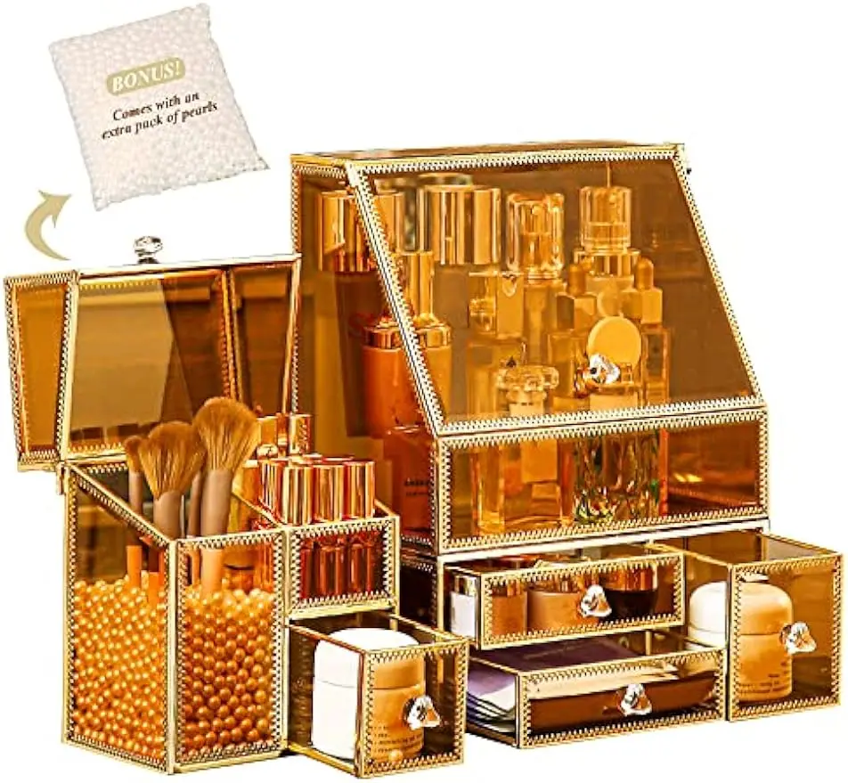 

Makeup Organizer,Cosmetics Organizer,Skincare Organizer,Makeup Organizer For Vanity,Brush Organizer,High Hardness Gla