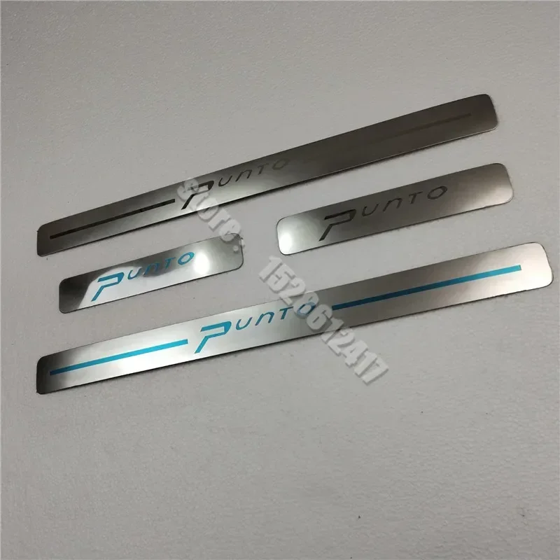 for FIAT PUNTO 2005-2024 Door Sill Strip Stainless Steel Styling Scuff Plate Peda Pedal Cover Stickers Auto Accessories