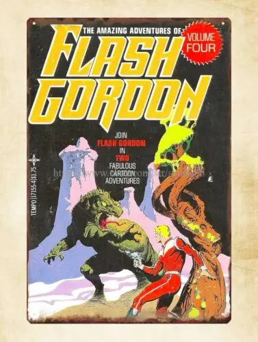 comic  flash Gordon metal tin sign shop wall decor