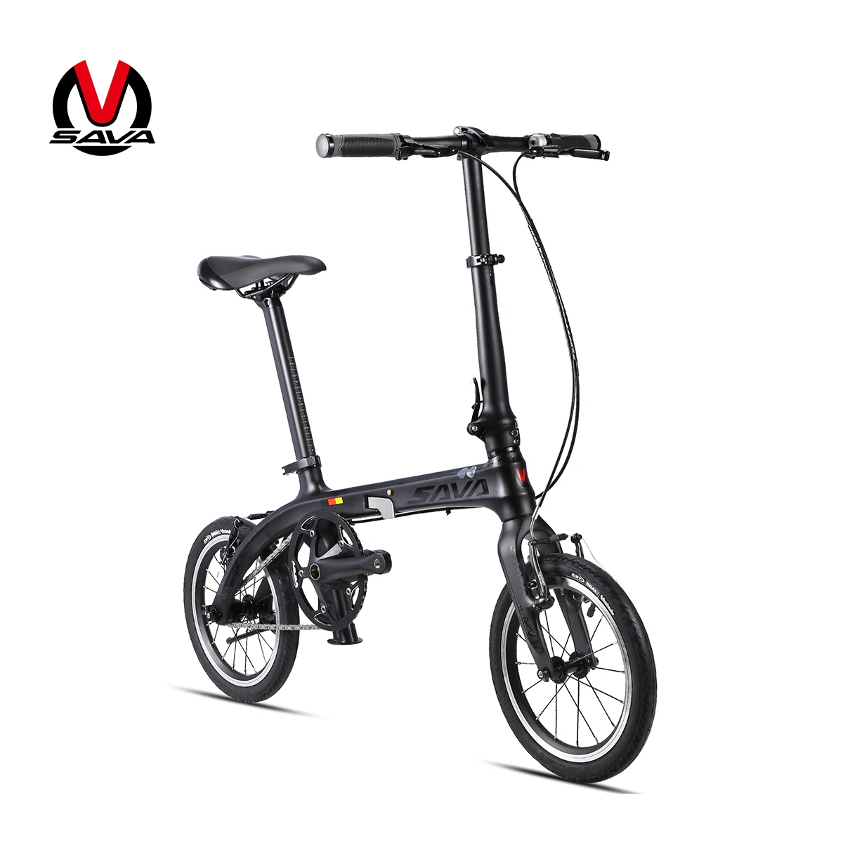 

SAVA Z0 carbon fiber folding bicycle 14 inch student bicycle one-button folding bicycle 6.7kg light walking bicycle