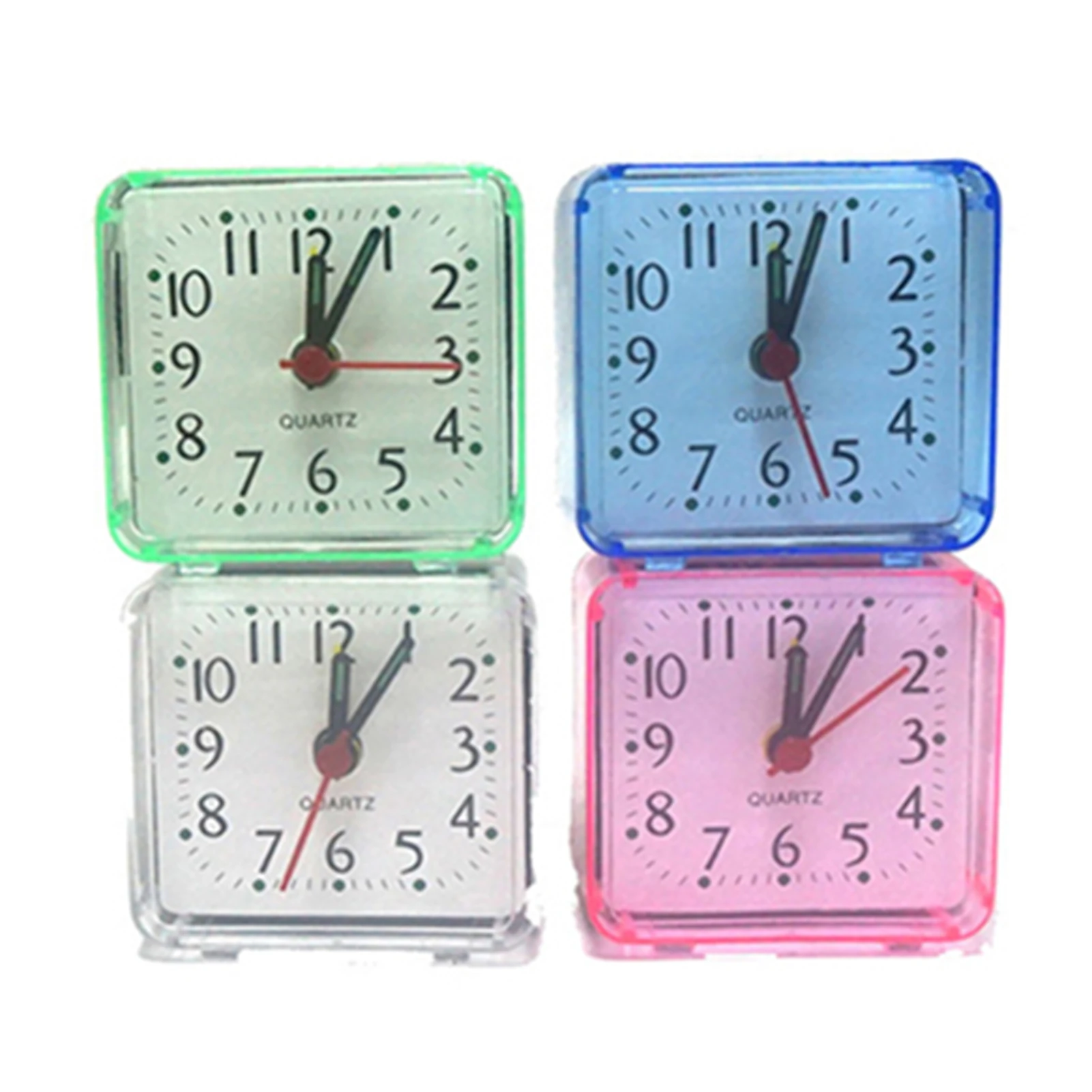 

Small Desk Silent Alarm Clocks with Light Snooze Non-ticking Analog Quartz Clock for Heavy Sleepers Office Bedroom