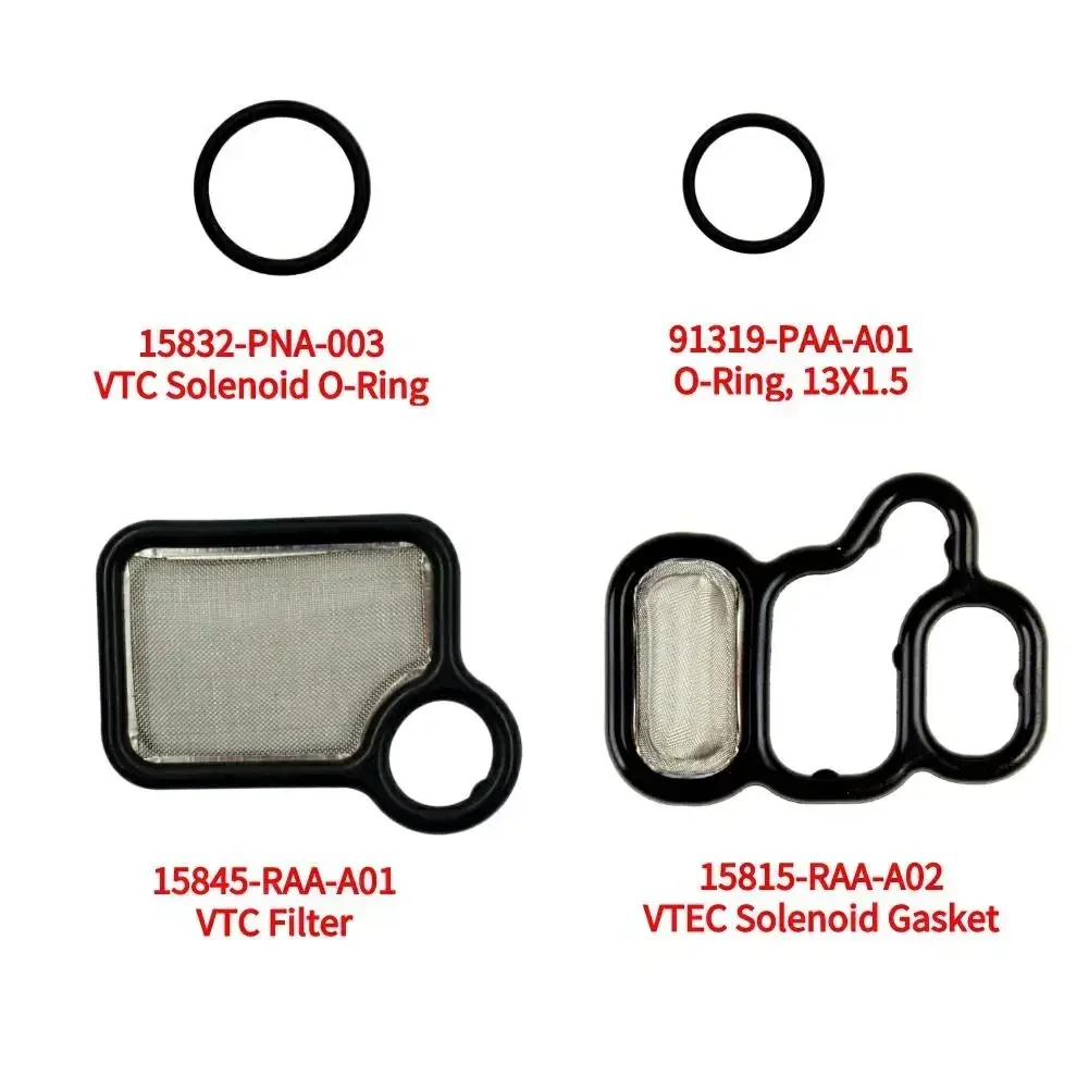 VERYUS VTEC Solenoid Gasket Spool Valve Filter Kit For 03-07 Motorbike Civic Element 15815RAAA02 91319PAAA01 15845RAAA01 15832PN