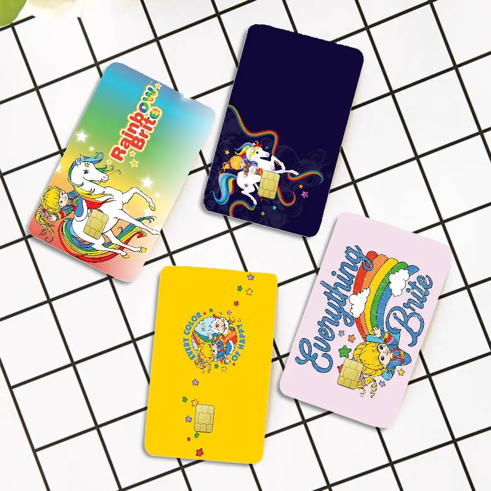 Rainbow Brite Anime Anime Cartoon Bear Skin Sticker Film Tape Case for Big Credit Debit Card Front Side