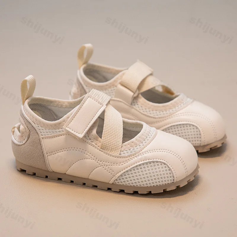 Children Casual Sneakers 2026 Spring New Mesh Comfortable Soft Non Slip Mary Jane Shoes for Girls Fashion Versatile Sandals
