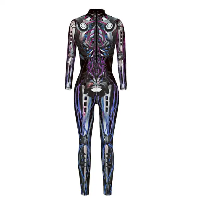 Sexy Women Robot Punk tuta Catsuit costumi Cosplay Zentai Halloween Party Performance body Dress Up