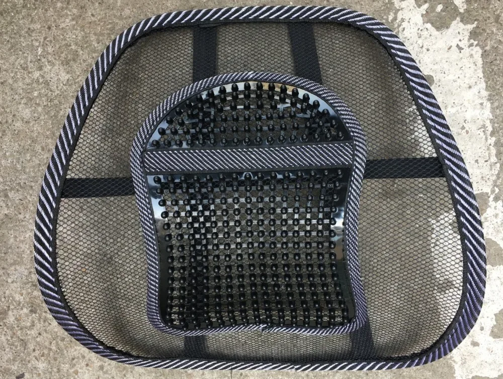 Auto-Sitzrückenpolster mit Netzstoff, Lendenwirbelstütze, Massage-Rückenkissen für Auto, Stuhl und Büro – Detail 5