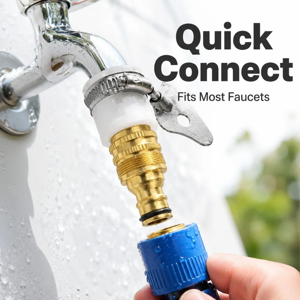 Garden Water Connector Quick Connect Faucet Adapter for Water Pipe Hose Connection Garden Watering and Irrigation Accessories