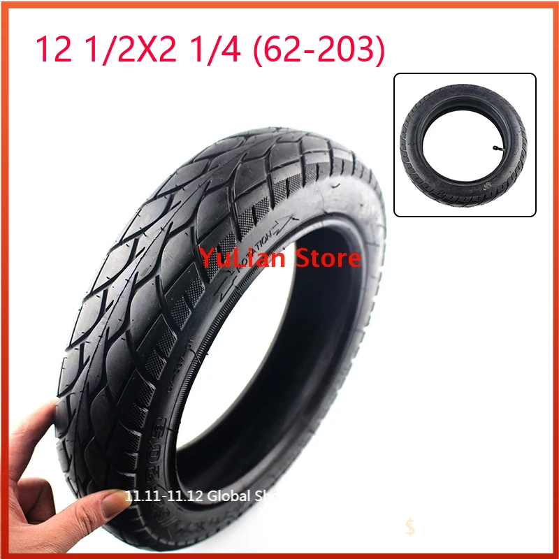 12 1/2X21/4 (62-203) Pneumatic Tire Fits Stroller Scooter Wheelchair Inner Tube Premium Run-flat Tire