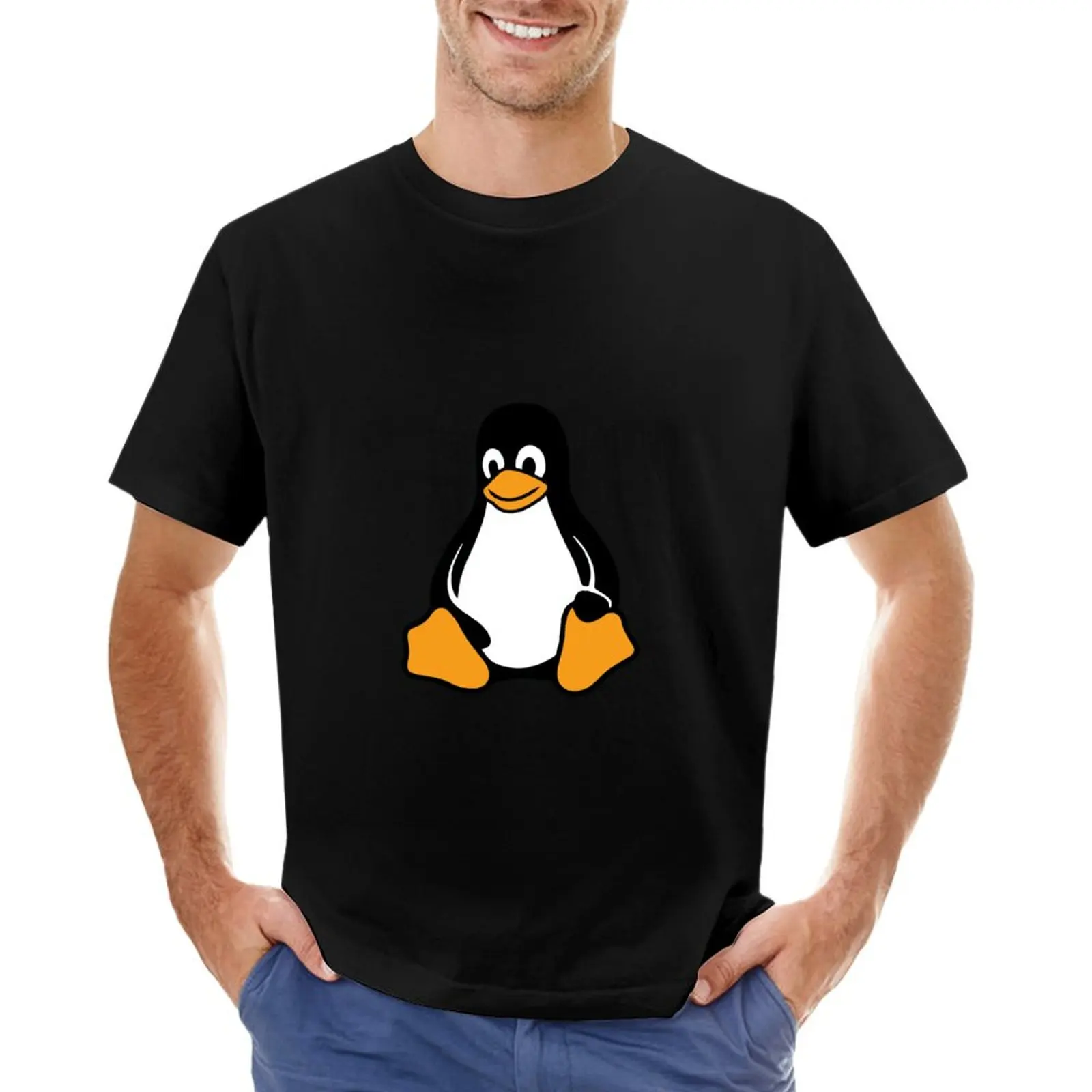 

Linux tux pingouin T-Shirt man t shirt vintage anime shirt heavyweights oversizeds funny t shirts men