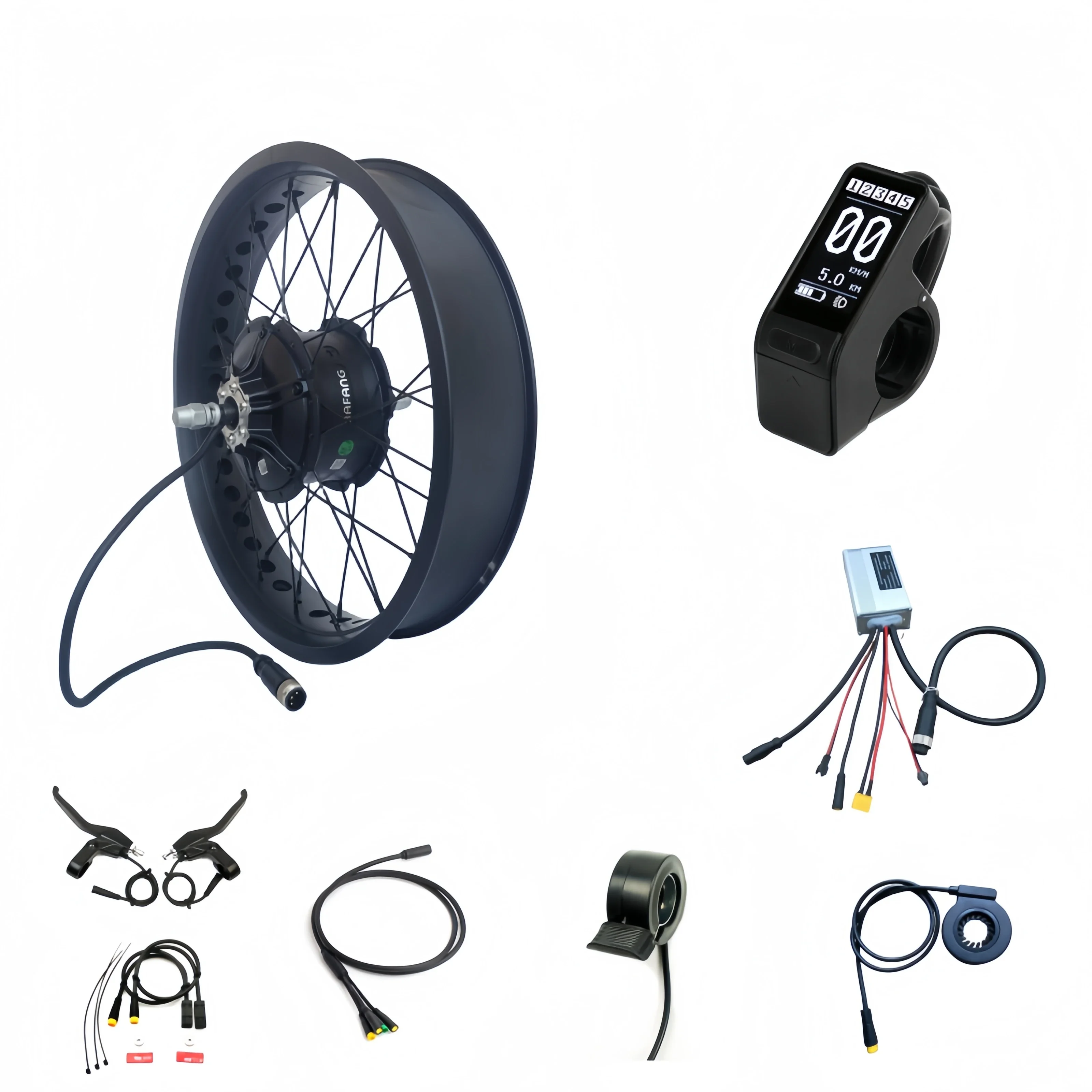 Bafang 48V 1000W 20/4.0/26*4.0 Zoll Rad-Umrüstsätze mit G062 Bafang Hinterradnabenmotor für Fatbikes, Drop-Out 175mm/190mm – Detail 2