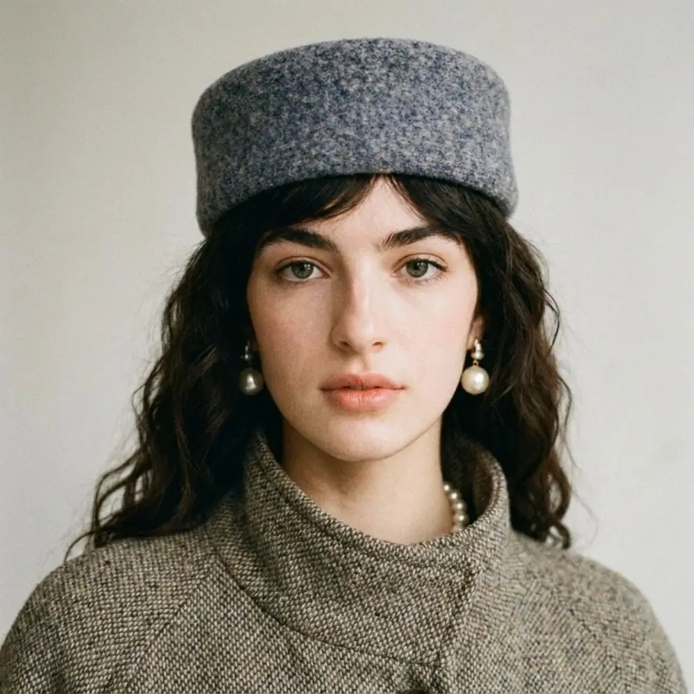 Fashion French Style Pillbox Hat Elegant Fedoras Fedora Hat Air Hostess Versatile Airline Stewardess Caps Banquet