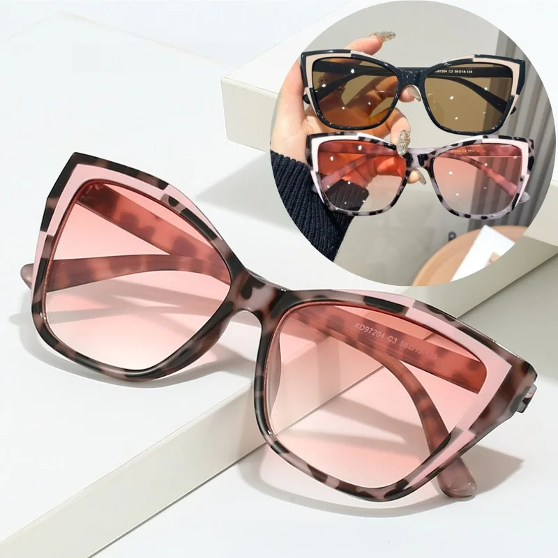 

Fashionable Cat Eye Sunglasses Glasses Frame Women's Personality Versatile Fashion Sun Glasses Trendy Shades UV400 Oculos De Sol