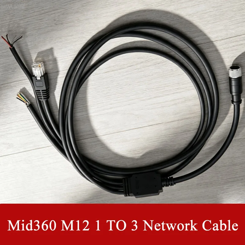 Mid360 M12 1 to 3 Aviation Plug Network Cable DJI Radar Wire Female Straight/elbow Signal Branch Line Power Cord/function Line
