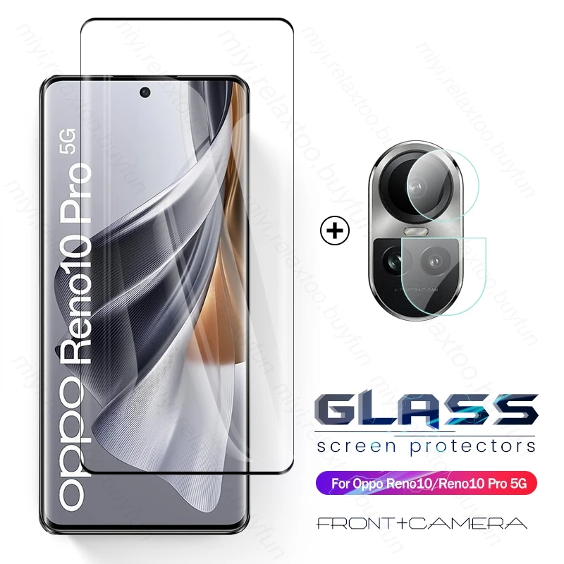 2To1 19D Curved Tempered Glass Case For Oppo Reno10 Reno 10 Pro 5G Camera Protective Glass On Appo Orro Renault 10 Pro Reno10pro