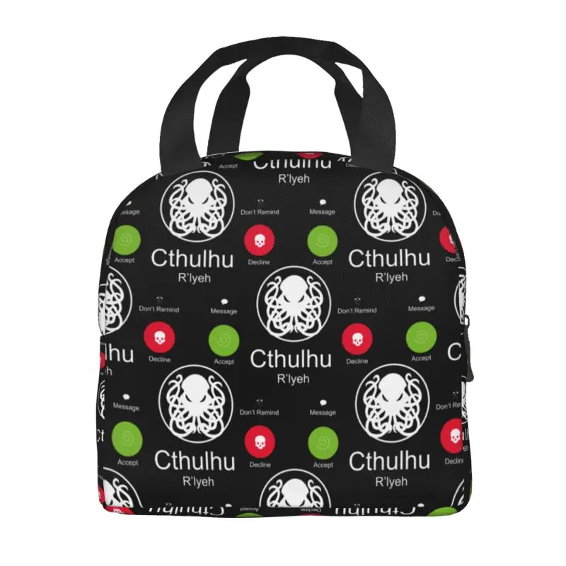 The Call Of Cthulhu Thermal Insulated Lunch Bag R'lyeh Octopus Resuable Lunch Tote for Work School Travel Multifunction Food Box