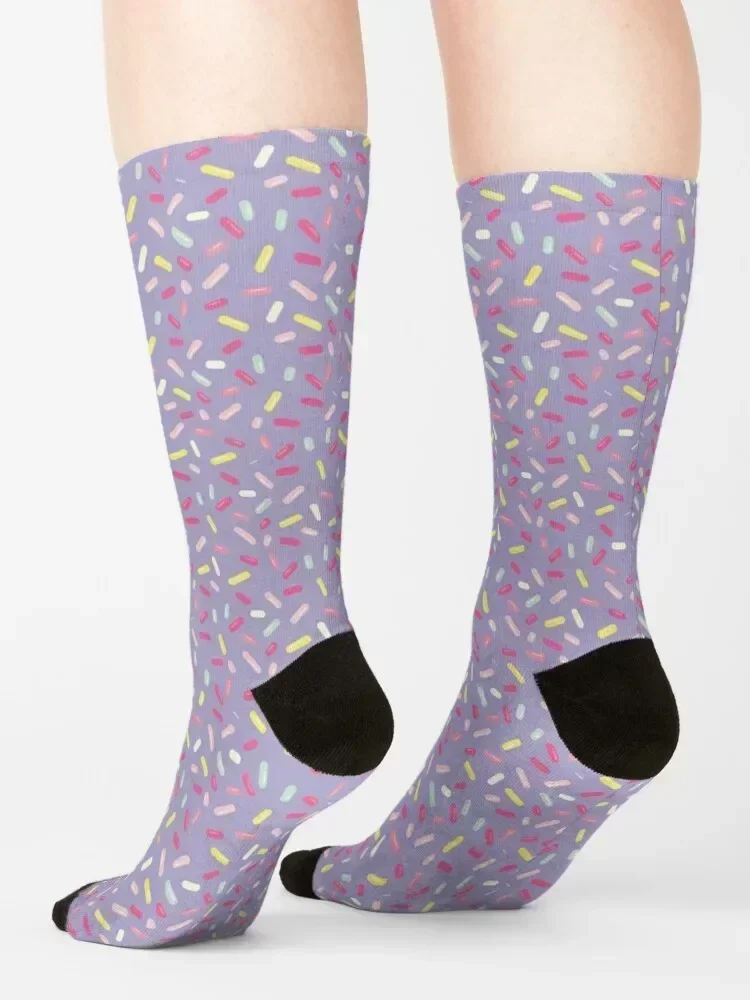 Purple Sprinkling Pills Socks ankle luxe anime Men's Socks Men's Women's