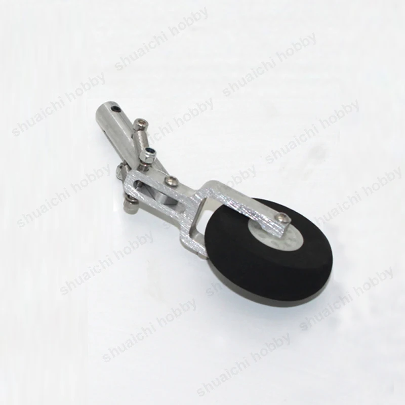 Train d'atterrissage de direction rétractable avant absorbant les chocs, en alliage d'aluminium CNC avec roue de 4.5cm de diamètre pour modèle d'avion RC, 1 pièce
