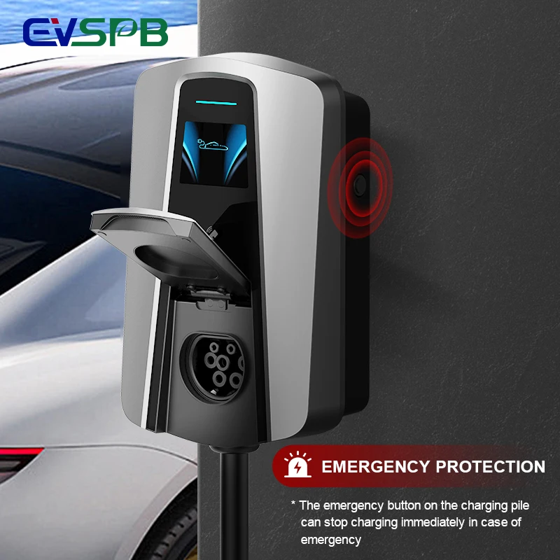Public Use Untethered Wall-mounted Charger 32A 3 Phase Ocpp 1.6J Wallbox 22kw Ev Wall Charger Type 2 Ev Charging Station With 4G