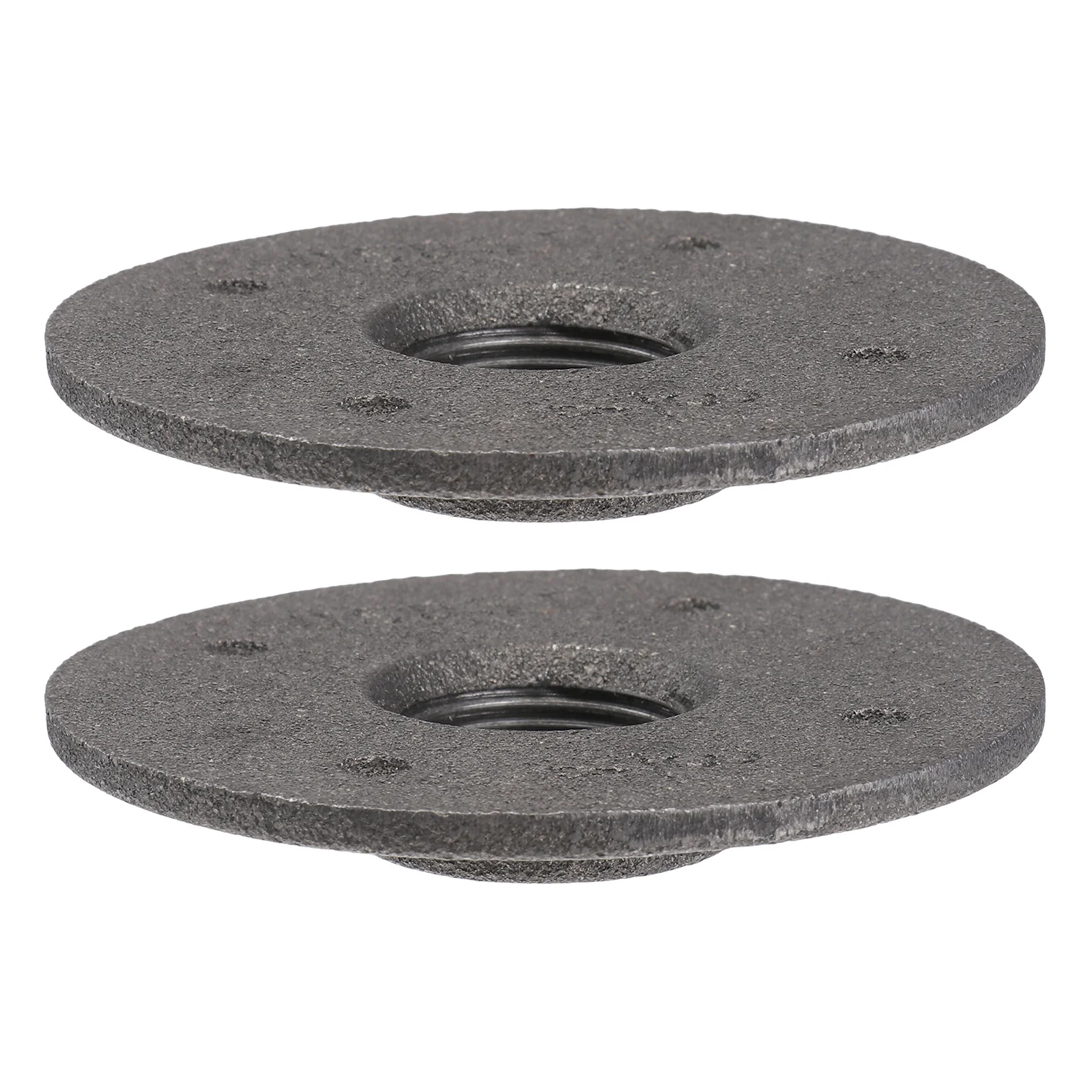 

2Pcs Vintage Malleable Threaded Floor Flange Sturdy Iron Pipe Fittings Wall Mounted Flange for Industrial Furniture Shelving