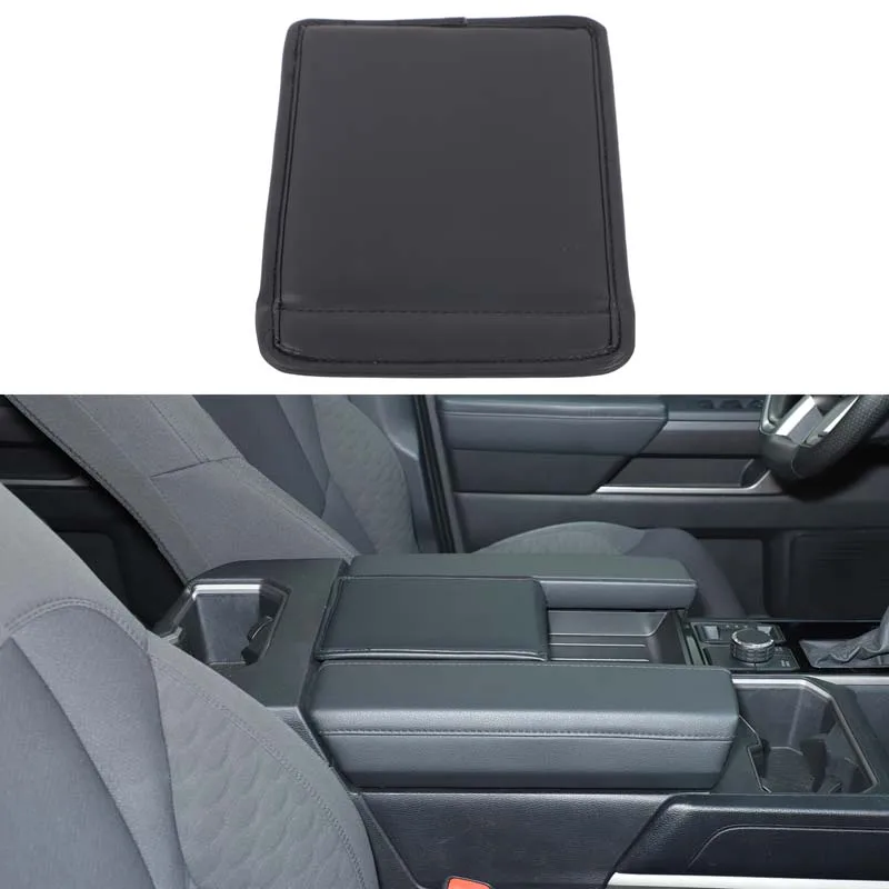 

1Pcs leather black For Toyota Tundra 2022-2026+ car center console armrest box cover car interior protection accessories