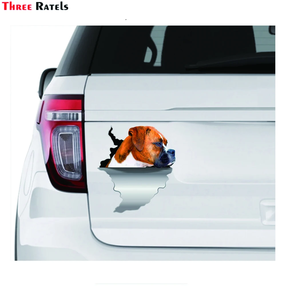 Three Ratels I723 Deutscher Boxer Car  Sticker  Angry Dog Stickers And Decals For Peugeot 2008 Mercedes W211