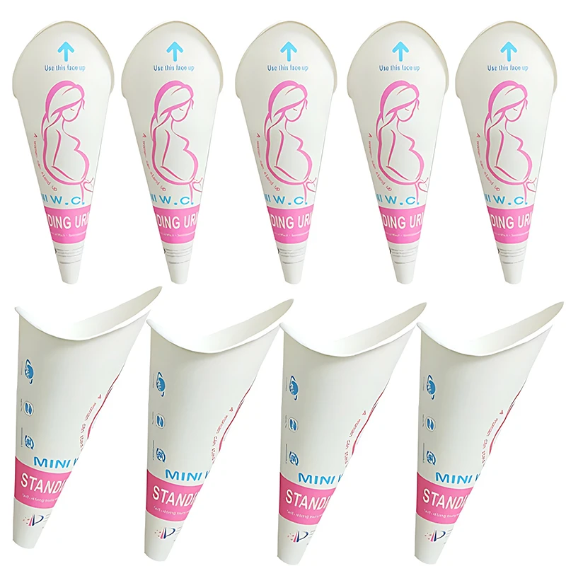 6/12PCS Female Paper Urine Funnel Standing Piss WC Portable Stand Urinal Paper for Woman Travel Hotel Toilet Outdoor Camping ZYF