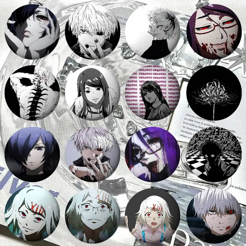 Anime T-tokyo-GhoulS Cool Badge Pins For Friend, Backpack, Clothing, Collectible Accessories, Jewelry Gift