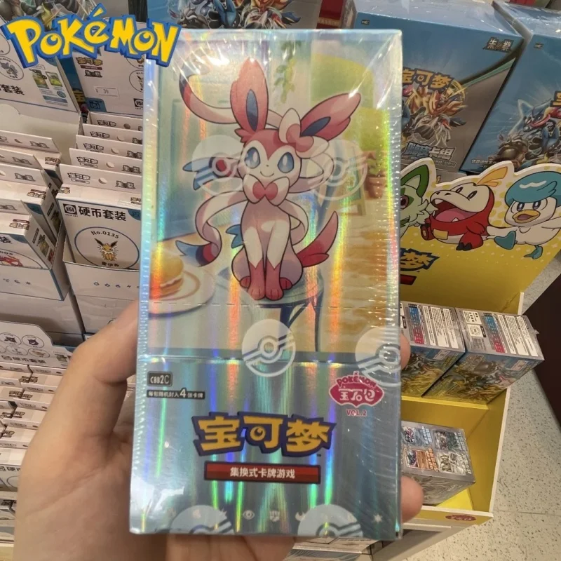 

Gem Pack Vol.2 Chinese Game PTCG Eevee Trading Cards Scarlet And Violet in Stock Original Collectible Album Card Toy