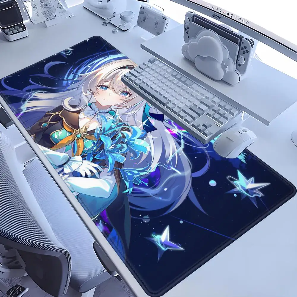 

Большой коврик для мыши H-honkai Star Rail Firefly игровой плеер коврик для клавиатуры нескользящий коврик для офисного кабинета настольный коврик коврик для ПК ковер коврик для мыши