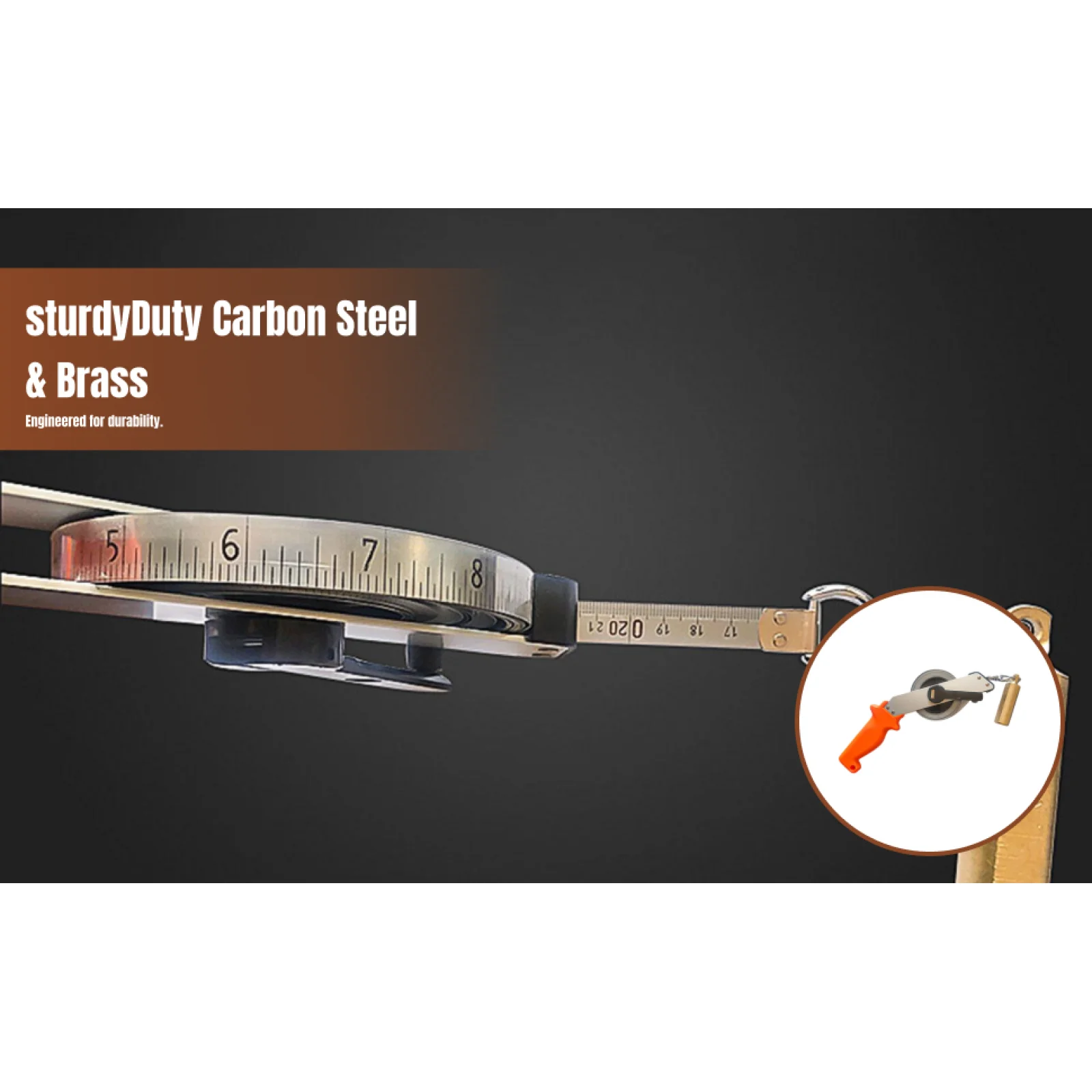 

Fuel Measuring Device Brass Plumb Bob Oil Gauging Tape Stainless Steel Tape for Tank Vessel Liquid Level