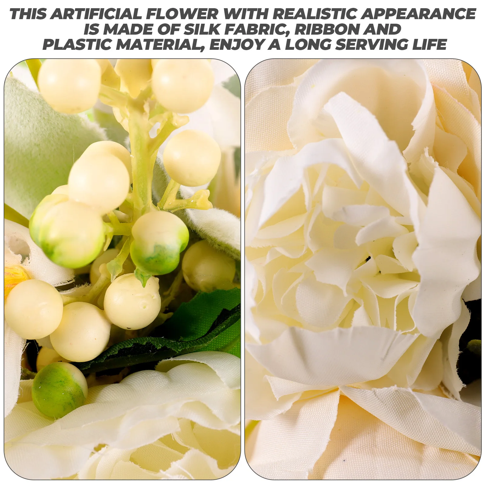 

Fake Wedding Bouquet Satin Ribbon Bow Artificial Bridal Bouquet Wedding Party Table Centerpiece Decoration Flower Arrangement