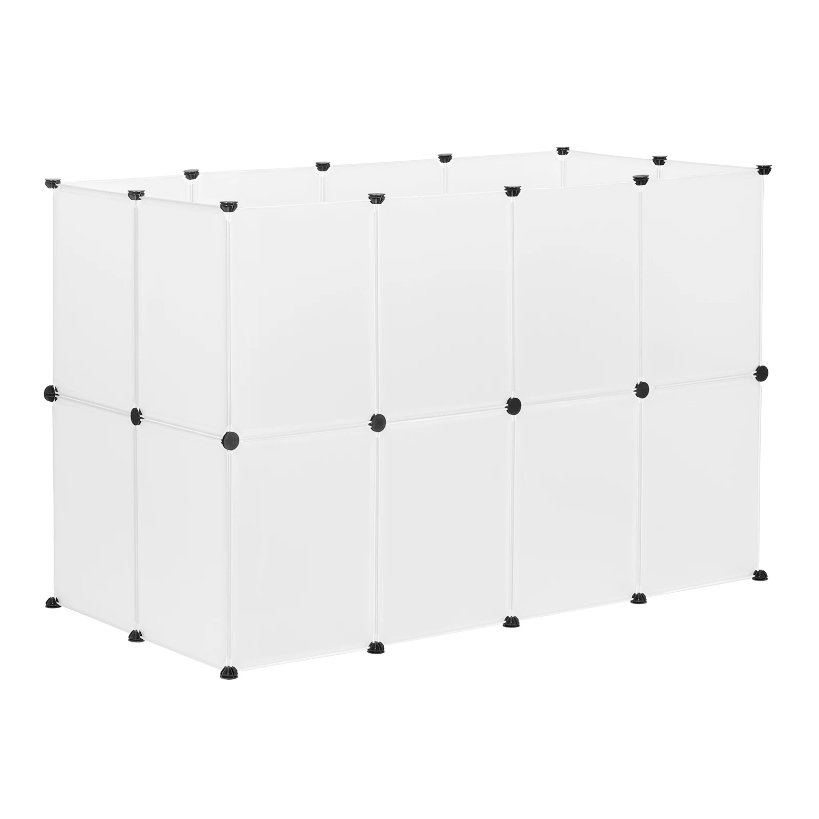 EUGAD DIY Haustier-Laufstall, Kaninchen-Zubehör, Indoor-Meerschweinchenhaus mit Tür, Käfig für Katzen, Igel, Hamster, Modulares Gehäuse für Bewegung und Freizeit
