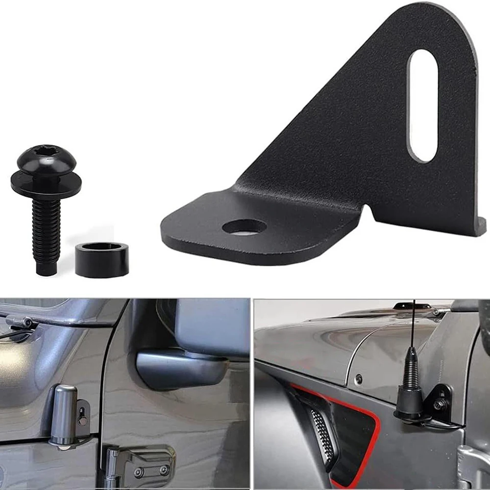 

JL Antenna Mount Driver Side CB Radio Holder Steel Antenna Mounting Bracket for compatible with JL JLU JT 2018-2024
