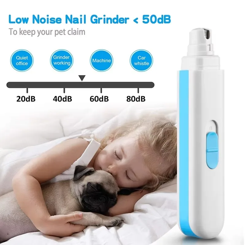 

Electric Pet Nail Grinder Grooming Tool Charge-Powered Plastic Pet Nail Trimmer for Sale