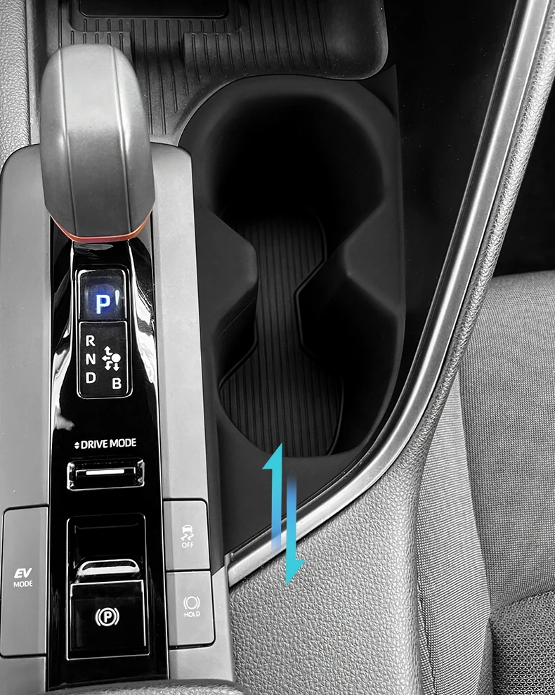 Für TOYOTA C-HR 2024 2025 2026 2027 Auto-Mittelkonsolen-Getränkehalter-Aufbewahrungsbox Kratzfestes, verschleißfestes Silikon-Dekor-Zubehör – Detail 7