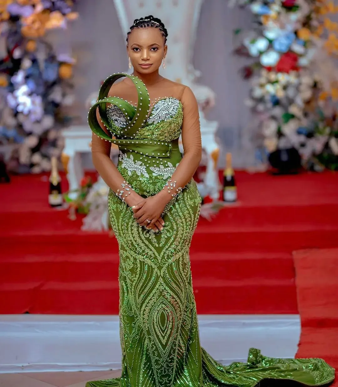 Avondjurken Elegante Prom Jurk Bruiloft Vrouwen Jurken Mode Kristal Kant Bruid Jurk Vestido De Novia Plus Size Aangepast