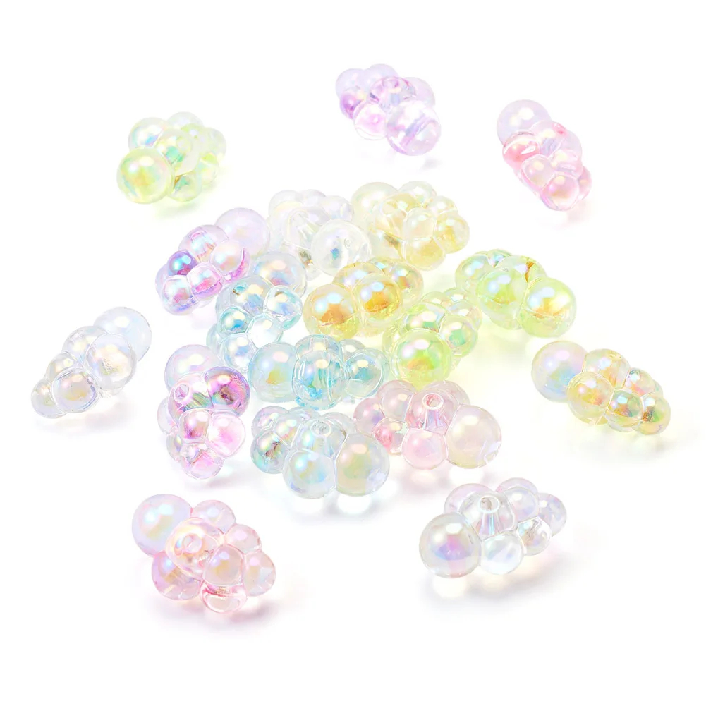 Cloud Marshmallow Color Acrylic Beads Transparent/Opaque Key Chain Ornaments Handmade Earring DIY Jewelry Making Accessories