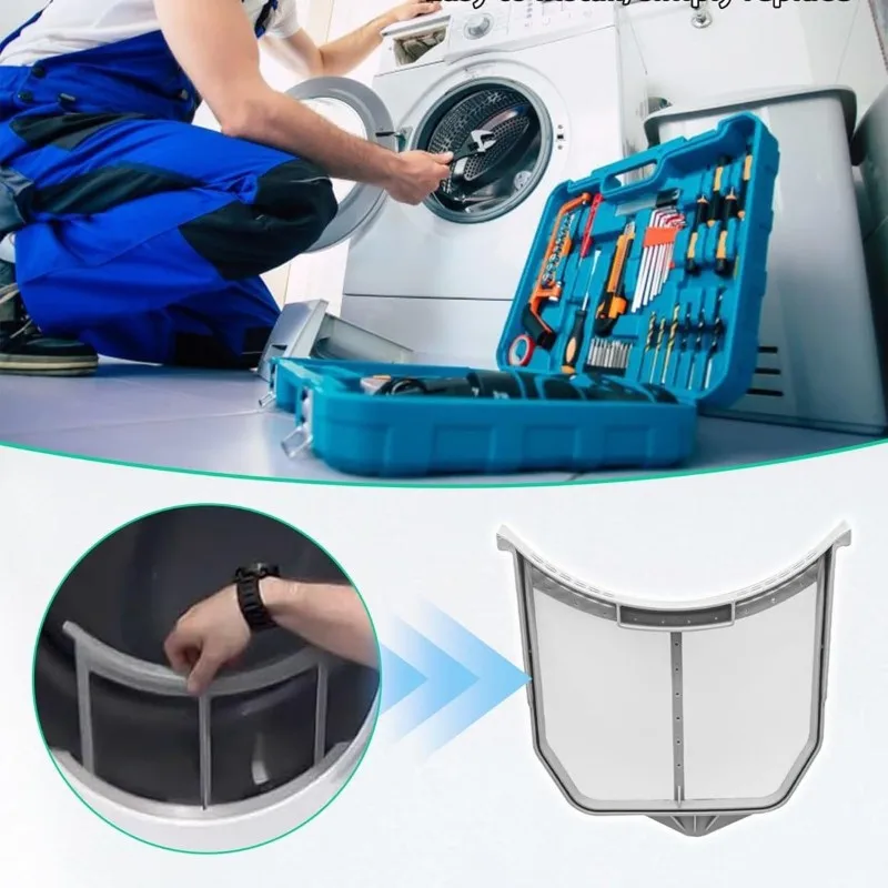 

Фильтр для удаления ворса AC39-Dryer W11758174 для сушильных машин Whirlpool, замена фильтрующей сетки MED5630HW2 W11758174 P5313133